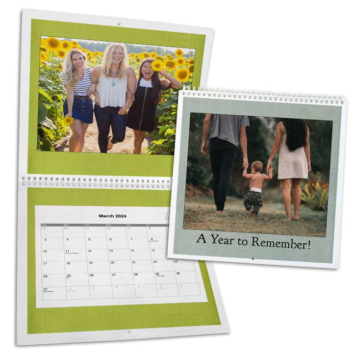 Products :: Handmade Photo Album with 12-month calendar, Scrapbook